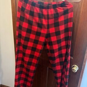 Plaid Red and Black Kids Pajama Pants